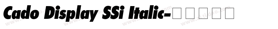 Cado Display SSi Italic字体转换